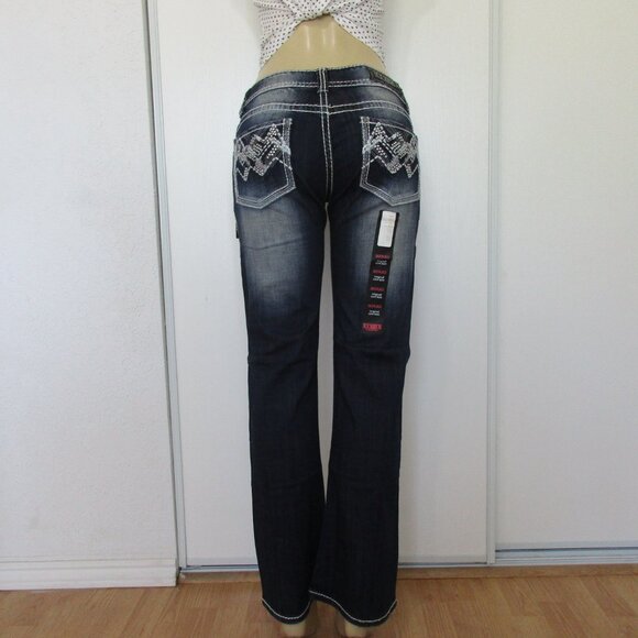 New ROCK & ROLL Cowgirl Jeans Size 30x32 Embellished Boot Cut Denim - Picture 6 of 14